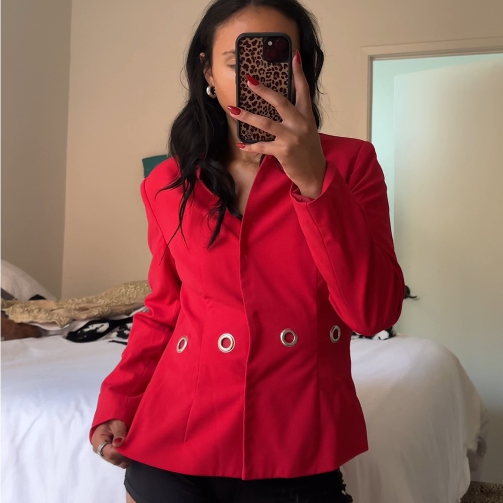Chadwicks Red Blazer Vibrant Modern Style